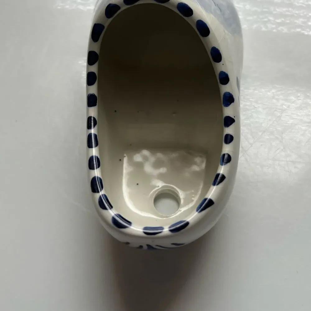 Windmill Delft Blue and White Porcelain Clog